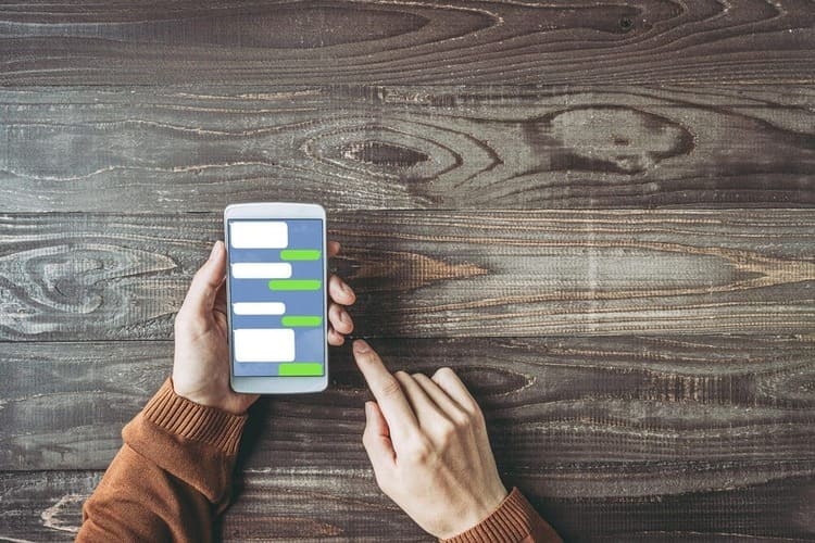 スマホのメッセージ画面
